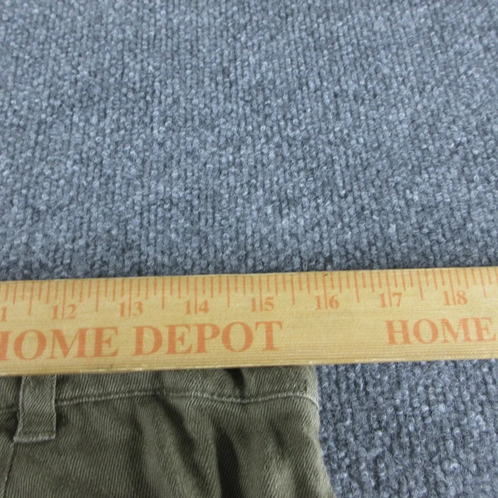 Lauren Ralph Lauren Pants Womens 4P Green Linen Viscose‎ Cargo Ruched Ankle Hem